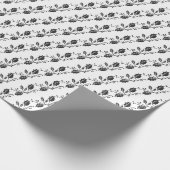 kerstpapier — zwarte holly Wrapping Pape Cadeaupapier (Hoek)