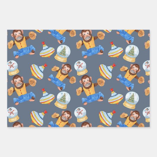 kerstpapieren Afbeeldingen Inpakpapier Vel (Voorkant 3)