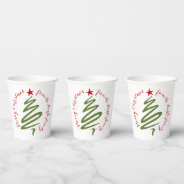 Kerstpapieren bekertje papieren bekers