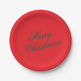 Kerstpapieren bord – Feestelijke vakantietafelserv