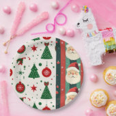 Kerstpapieren bord – Kerstman en feestdagen (Feest)
