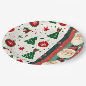 Kerstpapieren bord – Kerstman en feestdagen (Gekanteld)
