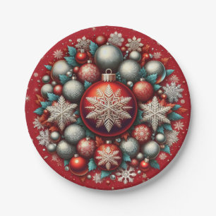 Kerstpapieren borden. papieren bordje