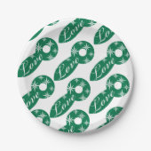 kerstpapieren Borden, prettige kerstliefde Papieren Bordje (Voorkant)