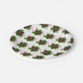 kerstpapieren Borden van Holly en Berries Papieren Bordje (Gekanteld)