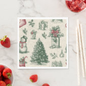 Kerstpapieren servet (Insitu)