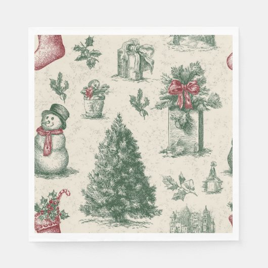 Kerstpapieren servet (Voorkant)
