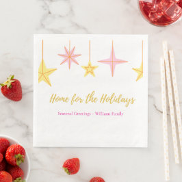 Kerstpapieren servet met Holiday-motieven