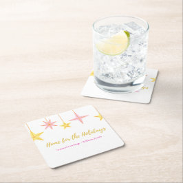 Kerstpapieren servet met Holiday-motieven Kartonnen Onderzetters