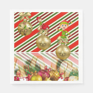Kerstpapieren servetten, Elf Servet
