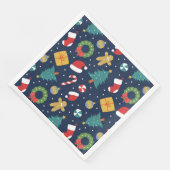 Kerstpapieren servetten Jolly Jumble (Hoek)