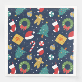 Kerstpapieren servetten Jolly Jumble