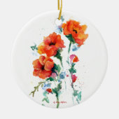 Kerstpapillen drie voor ons hart keramisch ornament (Voorkant)