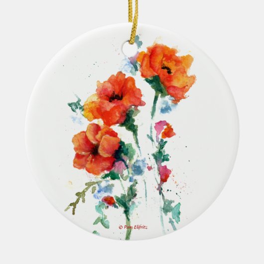 Kerstpapillen drie voor ons hart keramisch ornament (Voorkant)