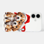 kerstpapuie honden Case-Mate iPhone case (Achterkant (horizontaal))