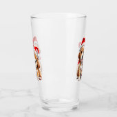 kerstpapuie honden glas (Links)