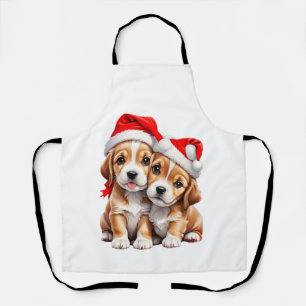 kerstpapuie honden schort