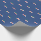 Kerstparade met brandweerauto's cadeaupapier (Hoek)