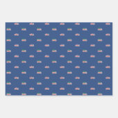 Kerstparade met brandweerauto's inpakpapier vel (Voorkant)