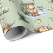 Kerstparade met Schotse Hooglanders Cadeaupapier (Rol Hoek)