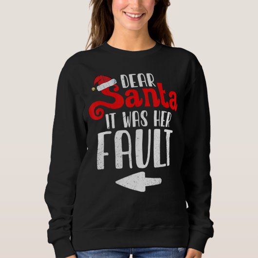 Kerstparen, beste kerstman... haar schuld trui (Voorkant)