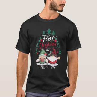 Kerstparen, eerste Kerstmis als de heer en mevrouw T-shirt