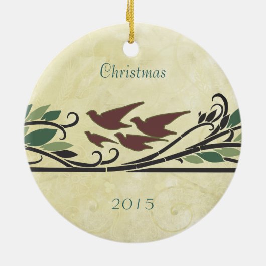  kerstparen Foto Ornament (Achterkant)