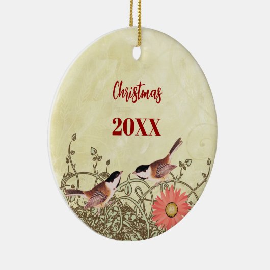  kerstparen Foto Ornament (Rechts)