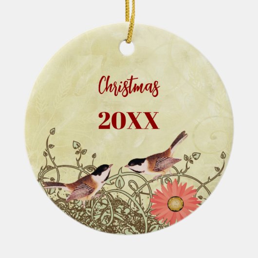  kerstparen Foto Ornament (Voorkant)