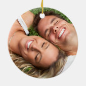  kerstparen Foto Ornament (Achterkant)