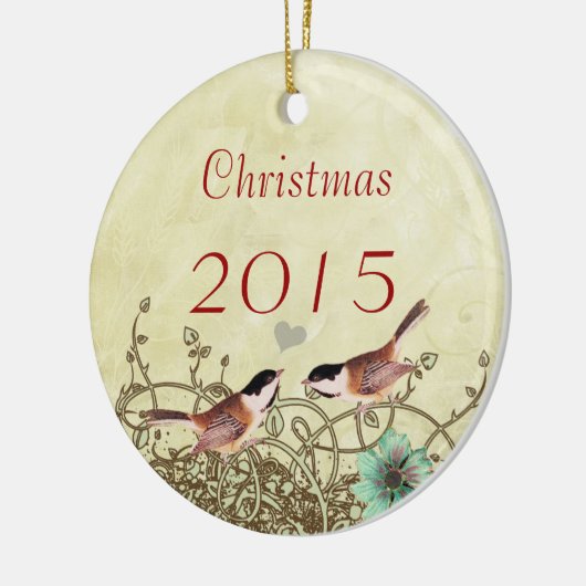 kerstparen Foto Ornament (Links)