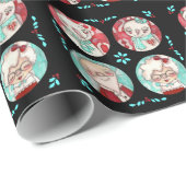 kerstparen - omslagpapier cadeaupapier (Rol Hoek)