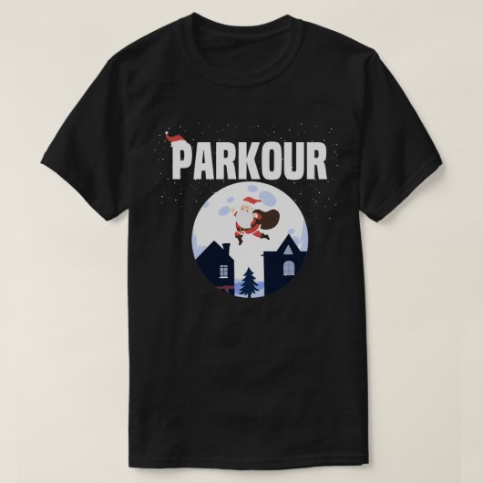 Kerstparkour SantaFlying Santa T-shirt (Design voorkant)