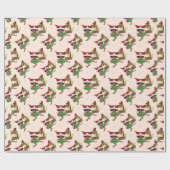 kerstparochie, omslagpapier cadeaupapier (Vlak)