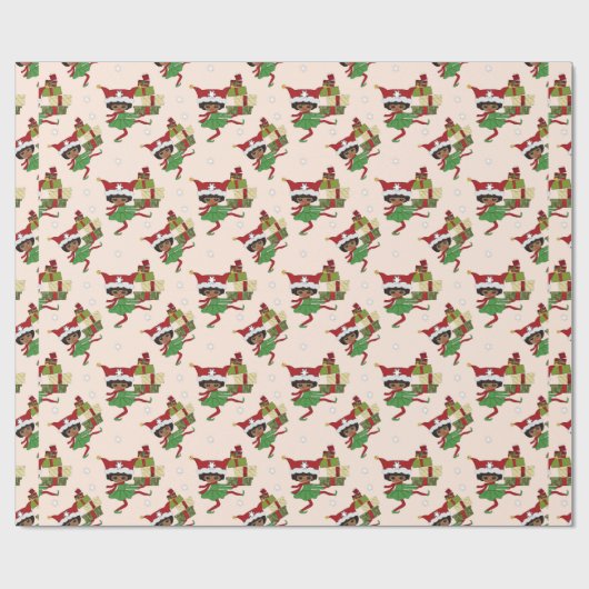 kerstparochie, omslagpapier cadeaupapier (Vlak)