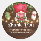 Kerstpartij op maat ronde sticker (Voorkant)