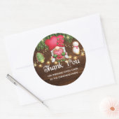 Kerstpartij op maat ronde sticker (Envelop)