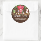 Kerstpartij op maat ronde sticker (Tas)