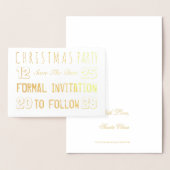 Kerstpartij sparen de Datum Kaart van de Folie (Display)