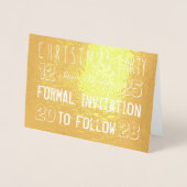 Kerstpartij sparen de Datum Kaart van de Folie (Voorkant)