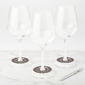 Kerstparty Gemberkoekjes Wijnglaslabel (Set)