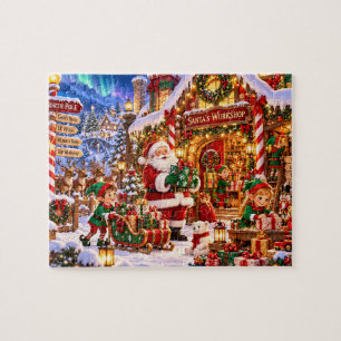 Kerstparty in de werkplaats van de Kerstman Legpuzzel