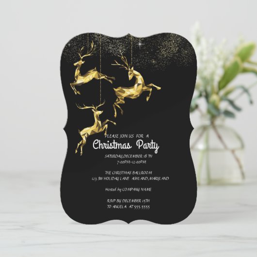 Kerstparty Kaart (Staand voorkant)