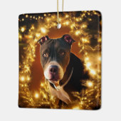 kerstpas Bull Keramisch Ornament (Links)