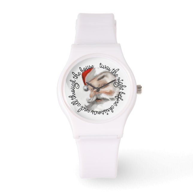kerstpas met kerstman horloge (Voorkant)
