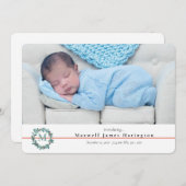 kerstpasgeboren foto geboorteaankondiging aankondiging (Voorkant / Achterkant)