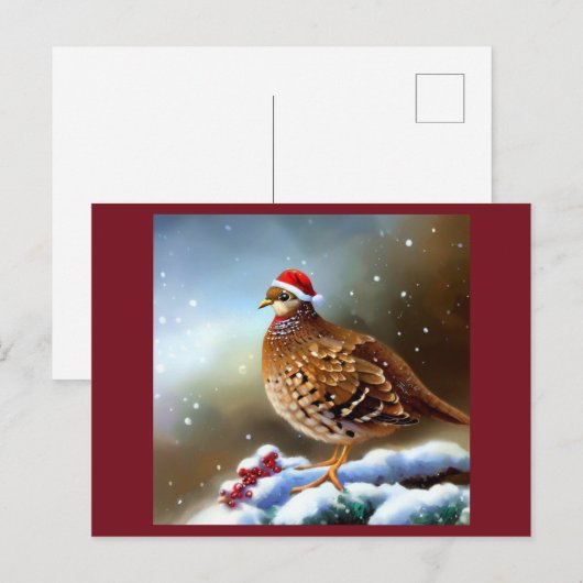 Kerstpasta 2 feestdagenkaart (Voorkant / Achterkant)