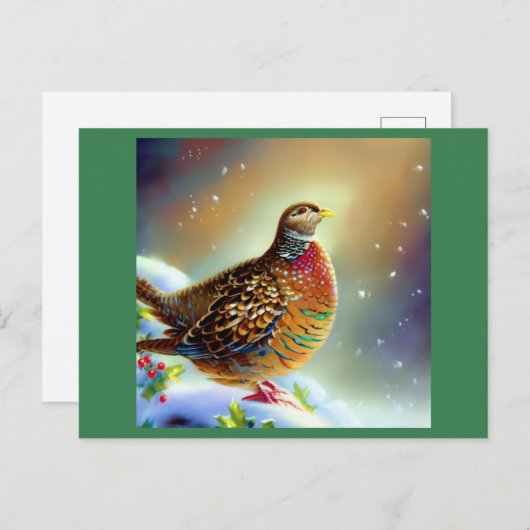 Kerstpasta 3 feestdagenkaart (Voorkant / Achterkant)