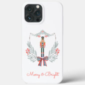 Kerstpasta Light Blue Nutcracker Holiday Case-Mate iPhone Case (Achterkant)