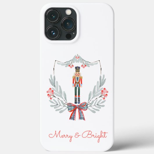 Kerstpasta Light Blue Nutcracker Holiday Case-Mate iPhone Case (Achterkant)